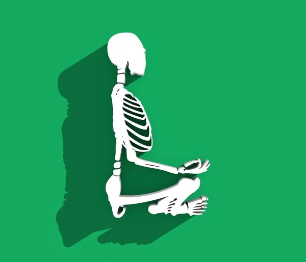 Esqueleto humano de Halloween — Fotografia de Stock