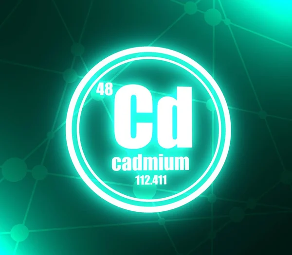 Elemento químico de cadmio . — Foto de Stock
