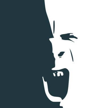 Şeytan ya da canavar çığlık atıyor.