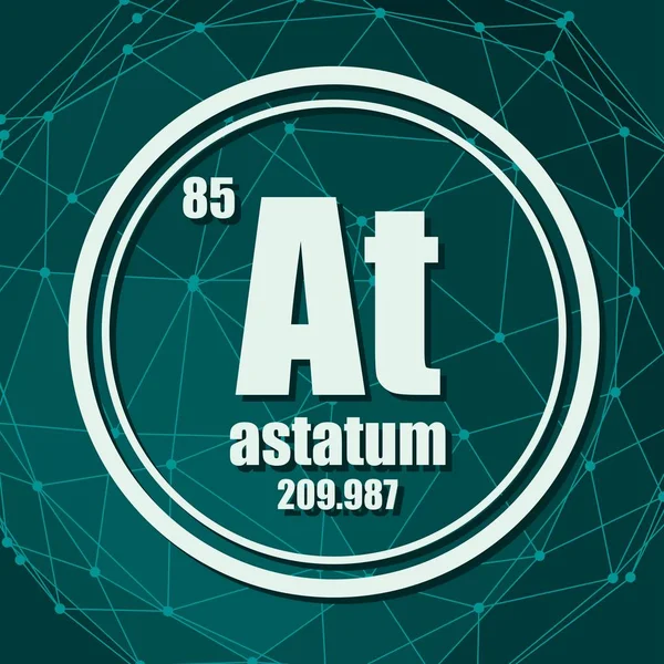 Astatum-chemisches Element. — Stockvektor