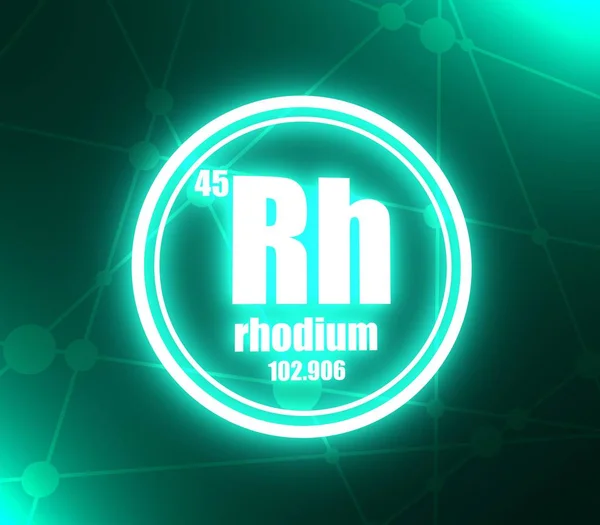 Rhodium chemical element. - Stock Image - Everypixel