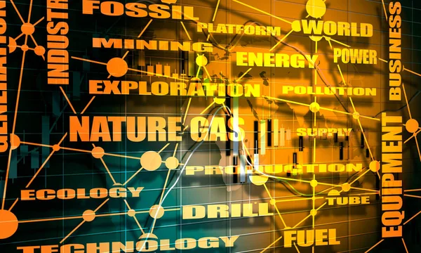 Nature gas industry relative words — Stock Photo, Image