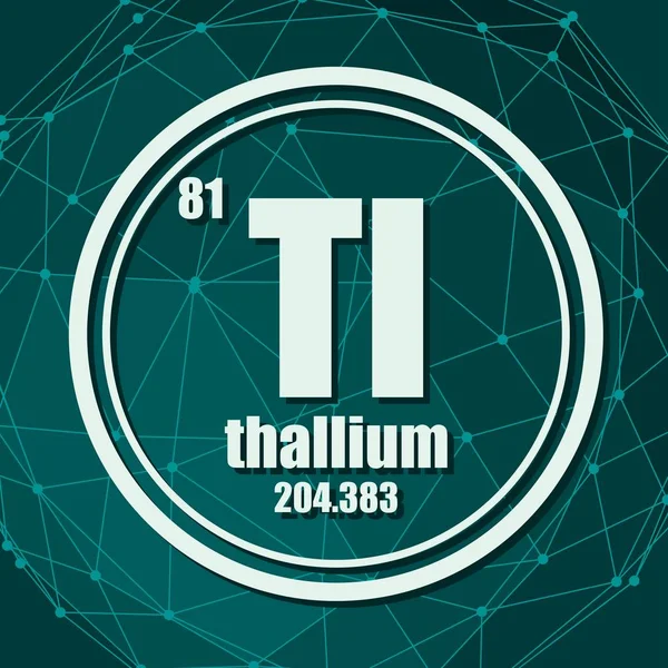 Tallium kémiai elem. — Stock Vector