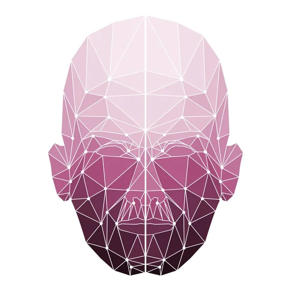 İnsan yüzü düşük Poli illüstrasyon