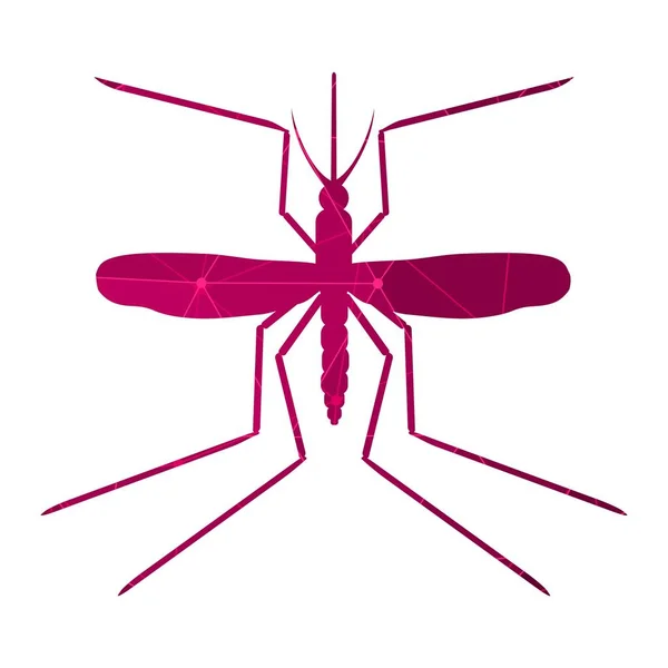 Icono de silueta de mosquito — Archivo Imágenes Vectoriales