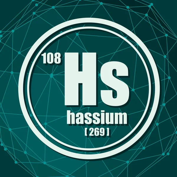 ハッシウム元素記号. — ストックベクタ