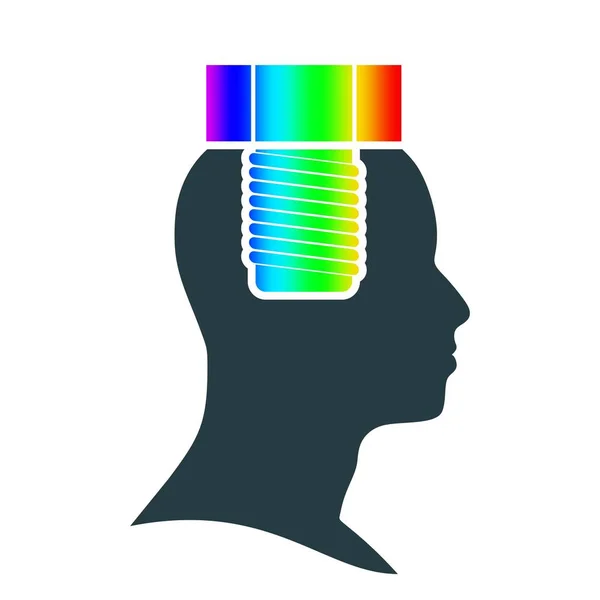 Sagoma di una testa con vite — Vettoriale Stock