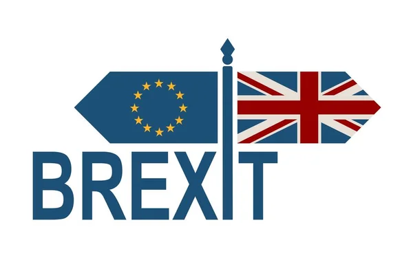 Storbritannien lämnar Europeiska unionens relativa image — Stock vektor