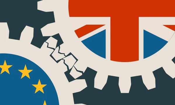 Nagy-Britannia kilépés az Európai Unióból relatív kép — Stock Vector