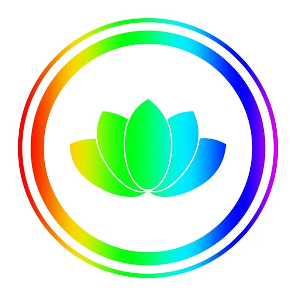 Symbole de fleur de lotus — Image vectorielle