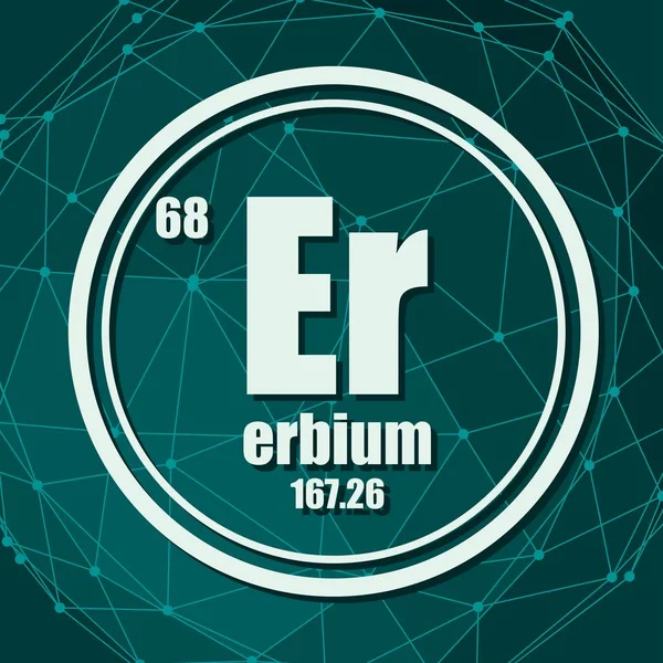 Erbiumchemisches Element. — Stockvektor