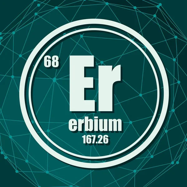 Erbium scheikundig element. — Stockvector