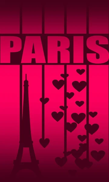 Eiffelova věž. Paříž text — Stockový vektor