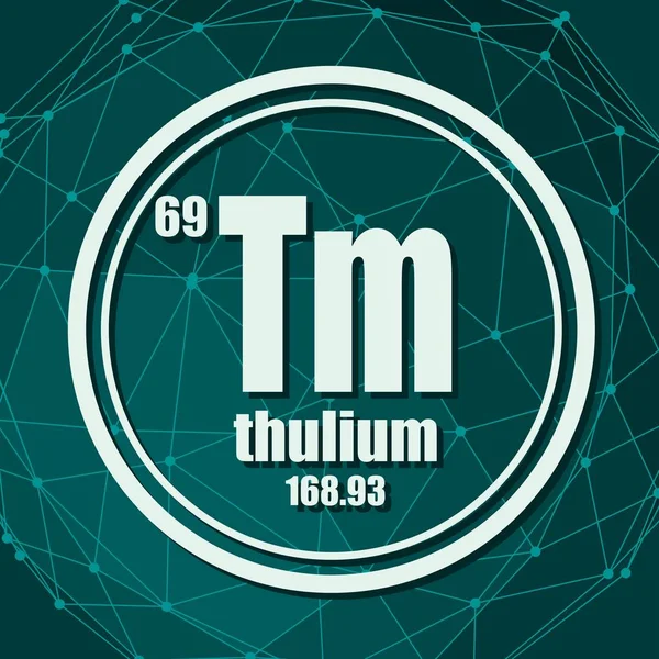 Thulium scheikundig element. — Stockvector