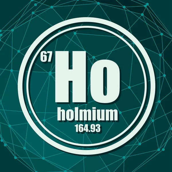 Pierwiastek chemiczny: Holmium. — Wektor stockowy