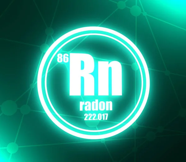 Radon kimyasal element. — Stok fotoğraf