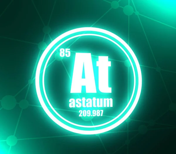 Pierwiastek chemiczny Astatum. — Zdjęcie stockowe