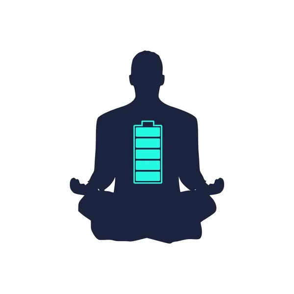 Ilustração meditação Empresário — Vetor de Stock