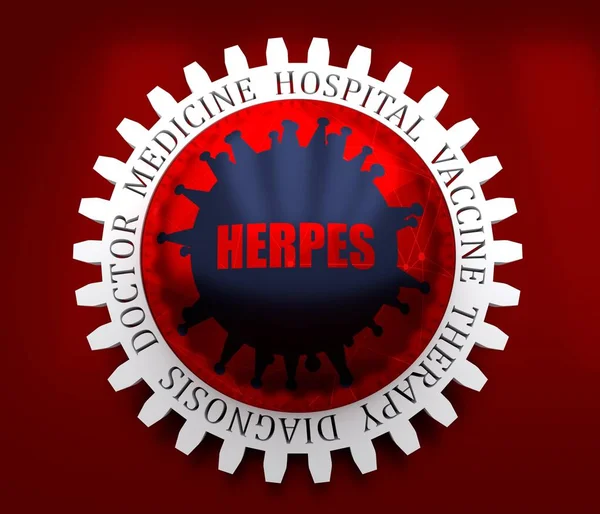 Vírus do herpes — Fotografia de Stock