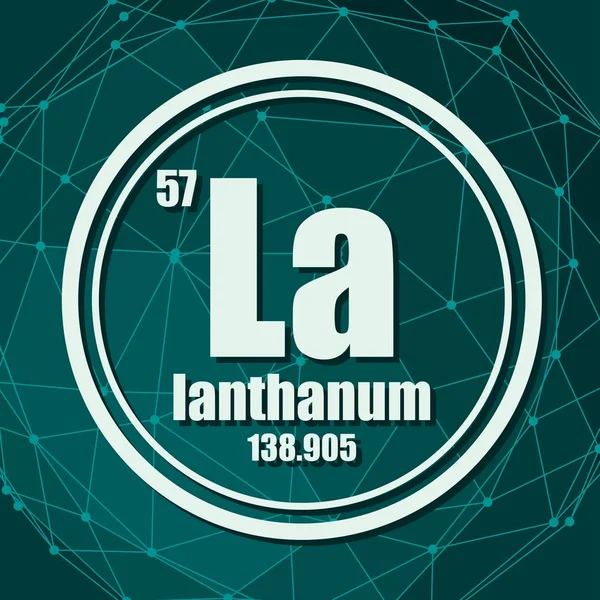Lanthanium scheikundig element. — Stockvector