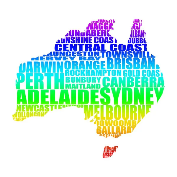 La carte de Australie — Image vectorielle