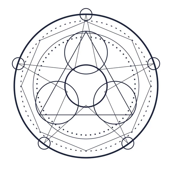 Mystiek occult symbool. — Stockvector