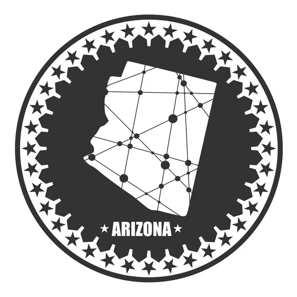 Landkaart Arizona — Stockvector