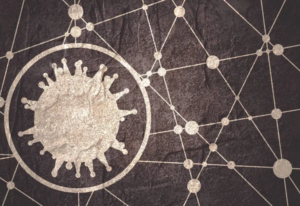Virüs hastalıkları göreceli illüstrasyon — Stok fotoğraf