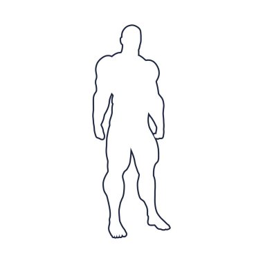 Vücut geliştirmeci siluet görüntü
