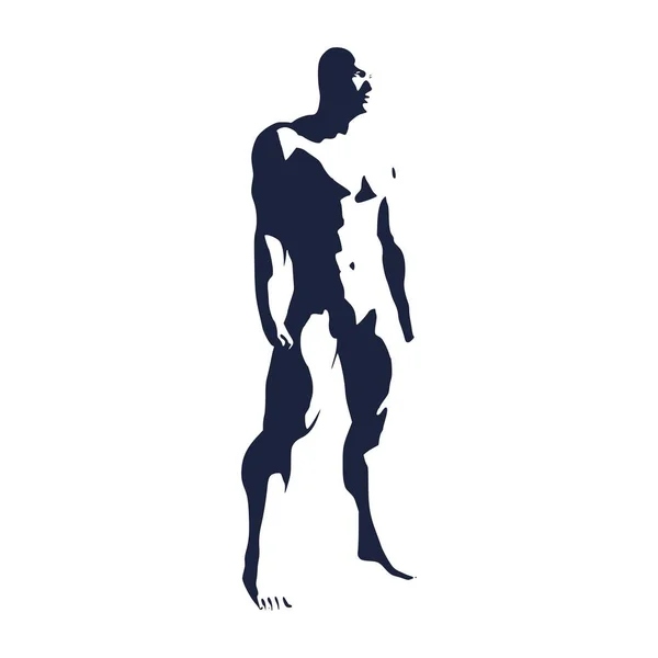 Bodybuilder silhouette image — Stock Vector