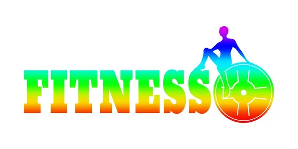 Illustration emblème Fitness — Image vectorielle