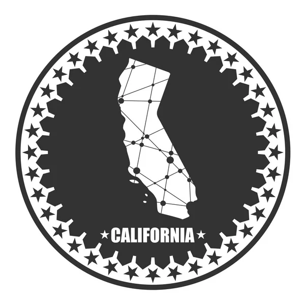 California mapa stanu — Wektor stockowy