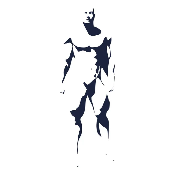 Bodybuilder silhouette image — Stock Vector