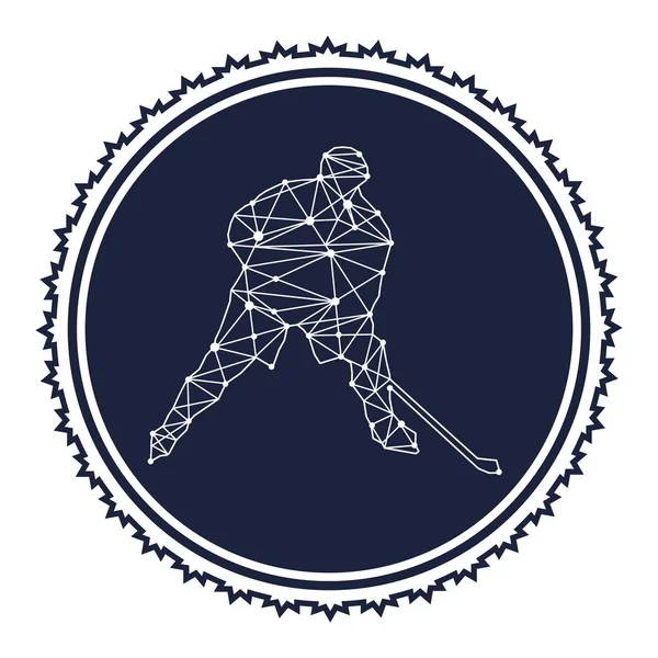 Jugador de hockey sobre hielo — Vector de stock