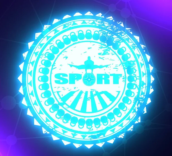 Bodybuilding club emblem — Stockfoto