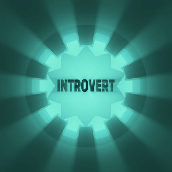 Introvert tipe karakter. Metafora Psikologi . — Stok Foto
