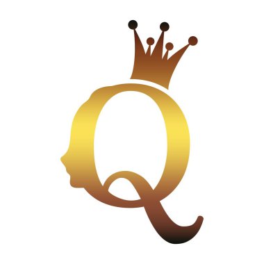 Vintage queen siluet. Ortaçağ Kraliçe profili