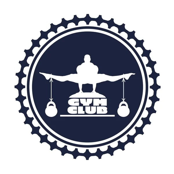 Emblème du club de bodybuilding — Image vectorielle