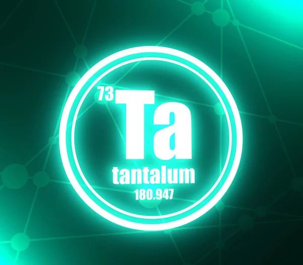 Pierwiastek chemiczny tantalu. — Zdjęcie stockowe