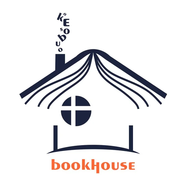 Emblème de conception de vendeur de livre — Image vectorielle