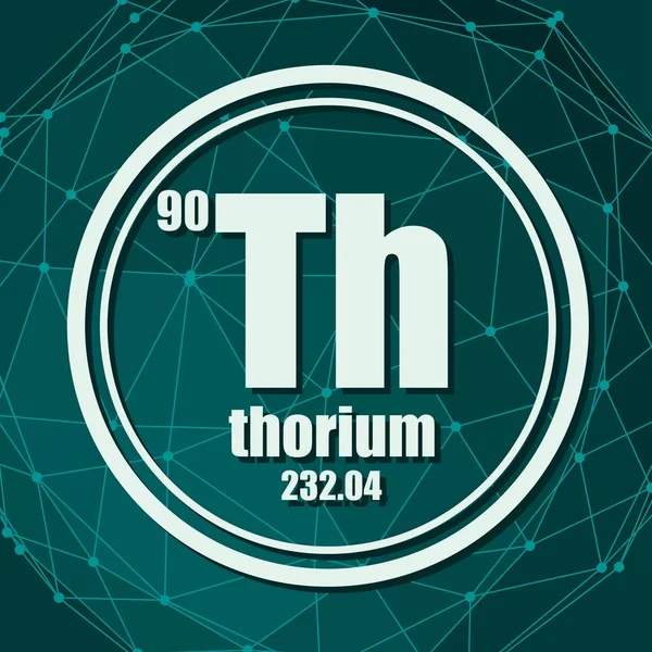 トリウム化学元素. — ストックベクタ
