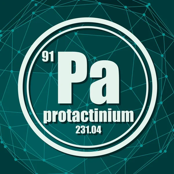 Proactinium chemisch element. — Stockvector