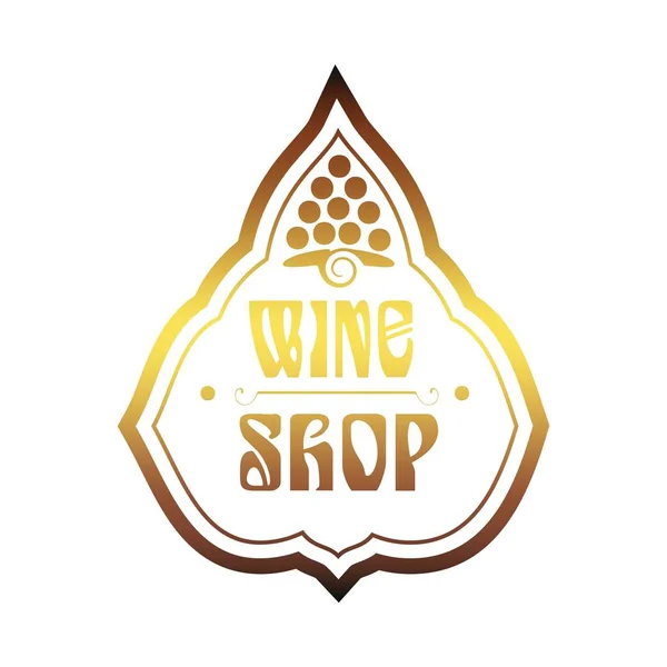 Design emblema del vino — Vettoriale Stock
