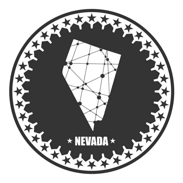 Mapa del estado de Nevada — Archivo Imágenes Vectoriales