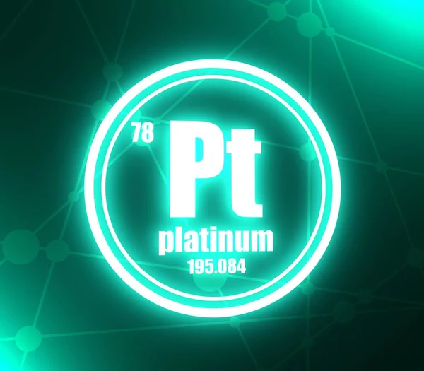 Platinum pierwiastek chemiczny. — Zdjęcie stockowe
