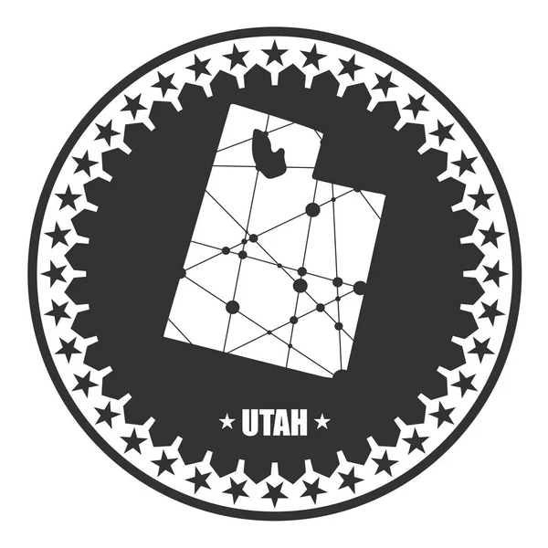 Landkaart van Utah — Stockvector