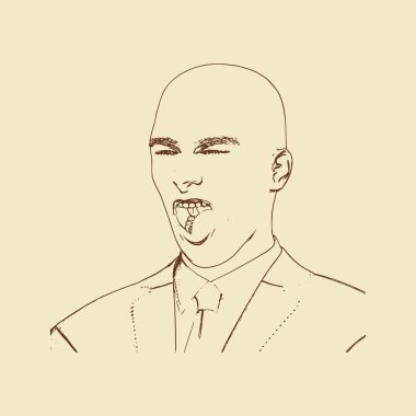 Adam avatar önden görünüm.