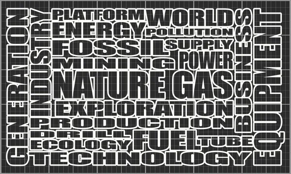 자연 가스 산업 관련 단어 — 스톡 벡터