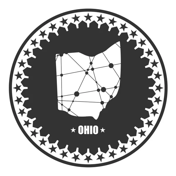Carte de l'Ohio — Image vectorielle
