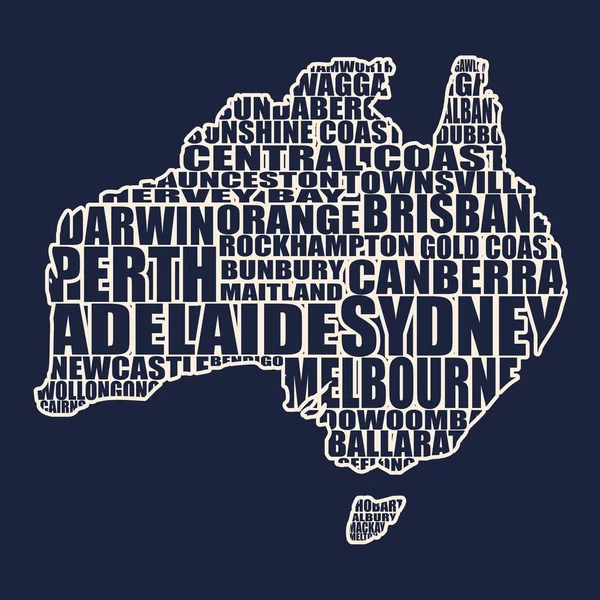 Mapa online de Australia — Vector de stock